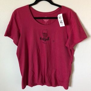 NEW Life Is Good wine tee